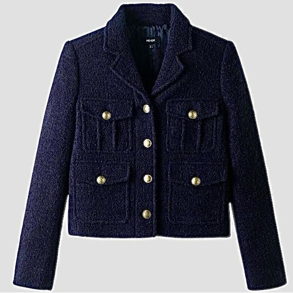 ME+EM Jackets & Blazers - Me+Em Italian Boucle Military Crop Jacket Size 12